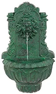Wall Mounted Water Fountain - Casa Del Lago Lion Fountain - Outdoor Water Feature Wall Niche