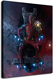 Deadpool,Artwork Wall Art Home Wall Decorations for Bedroom Living Room Oil Paintings Canvas Prints 179 (Framed,16x20 inch)