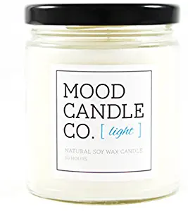 Natural Soy Candle, Light Fragrance, 50 Hours, Scent Notes of Bamboo, Green Tea Leaves, Thyme, White Flower and Amber, Great for Aromatherapy, Yoga and Meditation, Non-Toxic