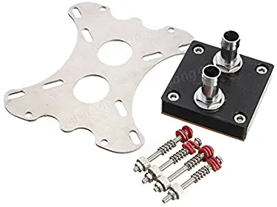 50mm Copper Base CPU Water Cooling Block Waterblock G1/4 Thread For Xeon - Computer Components CPU Cooling Fans - 1 Water Block, 1 Aluminum Back Plate, 4 Screws