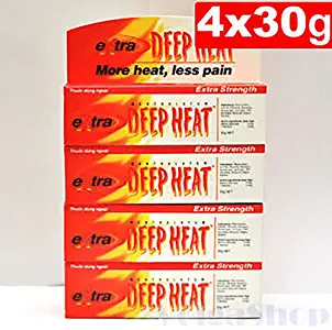 4 x Rohto Mentholatum EXTRA STRENGTH DEEP HEAT GEL Cream Pain Relief Rub 30 gr