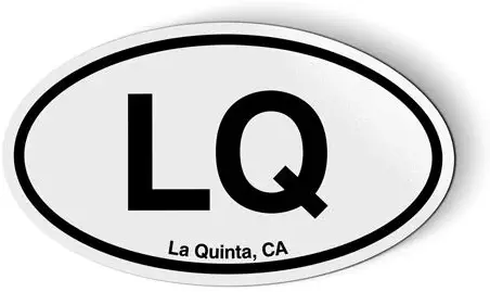LQ La Quinta California Oval - Flexible Magnet - Car Fridge Locker - 3.5"