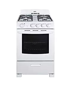 Summit RG244WS 24 Inch Wide 2.9 Cu. Ft. Free Standing Gas Range with Broiler Compartment