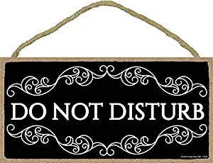 Do Not Disturb Sign- 5 x 10 inch Hanging Decor, Decorative Wood Sign Home Decor