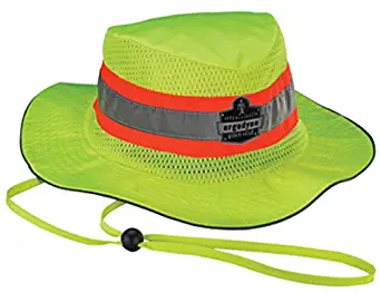 Ergodyne Small - Medium Hi-Viz Lime Chill-Its 8935CT Advanced PVA Evaporative Ranger Hat With Reflective Stripes