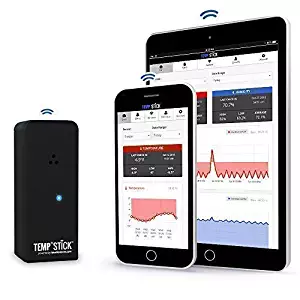 Temp Stick Wireless Remote Temperature & Humidity Sensor. Connects directly to WiFi. Free 24/7 Monitoring, Alerts & Historical Data. Free iPhone/Android Apps, Monitor from anywhere, anytime! -Black