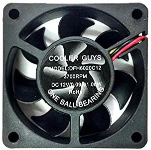 Coolerguys Dual Ball Bearing 12v 3pin Fan (80x25mm, Medium Speed)