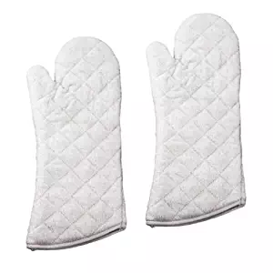 New Star Commercial Grade Terry Cloth Oven  Mitts, up to 600F, 17-Inch, Set of 2