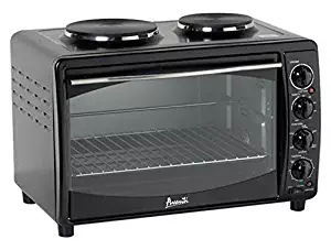 Avanti MKB42B Full Range Temperature Control, Multi-Function Counter Top Convection Oven with Duel Burner Cook-Top, Rotisserie, in Black