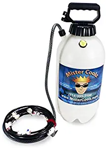 Mister Coolz Outdoor Mister 2 Gallon, Hand Pump with Carry Bag. 1/4" Outdoor Mist Cooling, Water Spray Mist Cooling, Outdoor Cooling System for Pets, Gardens, Patios, Parks, Backyard Cooling