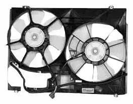 TYC 621600 Toyota Sienna Replacement Radiator/Condenser Cooling Fan Assembly