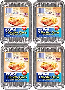 EZ Foil Broiler Pans, 9" x 6.25" x .75", 12 Pack