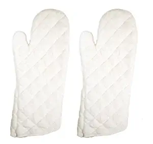 NEW, 17-Inch Terry Cloth Oven Mitt, Oven Mitts, Heat Resistant to 600° F, Set of 2