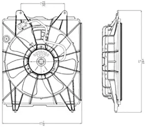 Replacement AC Condenser Cooling Fan Assembly