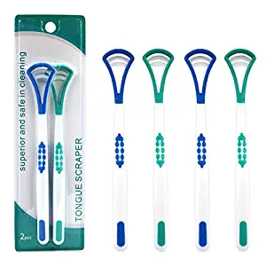 Tongue Scraper Cleaners for Healty Oral Care, 100% BPA Free Tongue Scrubber Sweeper for Kids and Adults, 6 Packs