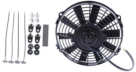 OCPTY Replacement 8"Inch Push Pull Slim Electric Radiator Cooling Fan Mount Kit Universal Plastic Black