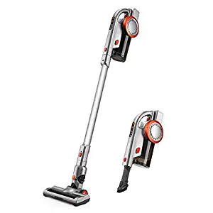 PUPPYOO A9 Cordless Stick Vacuum Cleaner, 17Kpa Powerful Suction, 200W Brushless Motor HEPA Filter Detachable Battery Stick Handheld 2 in 1 Vacuums