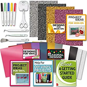 Cricut Tools Bundle Beginner Cricut Guide, Vinyl Pack, Basic Tools and Cricut Explore Fine Point Pens