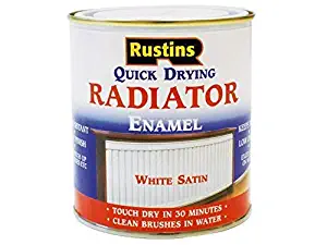 Rustins - Quick Dry Radiator Enamel Paint, Satin White 500ml
