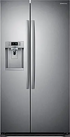 Samsung RS22HDHPNSR Energy Star 22.3 Cu. Ft. Counter-Depth Side-by-Side Refrigeratorr/Freezer with External Water/Ice Dispenser and In-Door Ice Maker, Stainless Steel