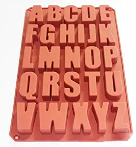 X-Haibei Alphabet Letter Soap Ice Cube Chocolate Candy Soap Silicone Mold Cake Decoration Pan