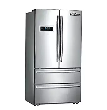 Thor Kitchen Thorkitchen HRF3601F Cabinet Depth French Door Refrigerator, Ice Maker, 36", Stainless Steel,