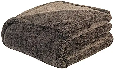 WarmZone Heat Reflective Blanket, Chocolate (Throw) – Thermo-Conducive Coating Reflects Body Heat for Pleasant Warmth – Ultra-Soft Micro-Sherpa Fabric – 100% Safe, No Cords or Plugs – Machine Washable