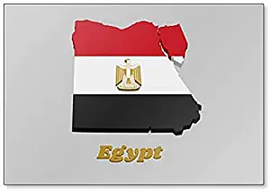 Map and Flag of Egypt Fridge Magnet