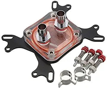Aveks CPU Water Cooling Block Waterblock 50mm Copper Base Cool Inner Channel