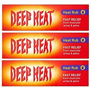3 X Deep Heat Heat Rub 100g (300g TOTAL) by Deep Heat