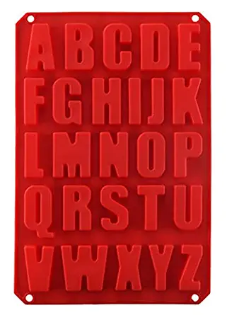 Silicone Letter Cake Mold BPA Free, Non-Stick Chocolate Mold Soft and Easy to Release, Decorating Silicone Red Mold Cake Baking Utensils Good Toughness DIY Ice Tray Kitchen Cake Pans