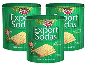 Keebler Export Sodas Original Crackers 28 Oz Can (Pack of 3)
