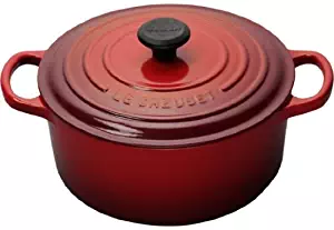 Le Creuset Signature Enameled Cast-Iron 2-Quart Round French (Dutch) Oven, Cerise (Cherry Red)