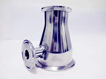Maslin Tri- Clamp Reducer 3"(76mm) OD91 x 2"(51mm) OD64 with 1/2"(19mm) OD50.5 Thermometer Connector. SS304 - (Thread Specification: Reducer)
