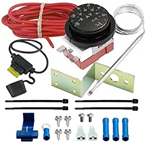 American Volt Adjustable Electric Radiator Fan Thermostat Switch Coolant Water Temperature Probe Controller Kit