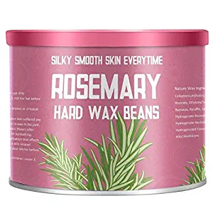 Rosemary Essential Oil Yeelen Essential Oil Hard Wax Beans Hair Removal Wax Beads with 10 Applicator Sticks for Facial Body Brazilian Bikini at Home Waxing