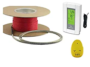 20 Sqft Cable Set, Electric Radiant Floor Heat Heating System with Aube Digital Floor Sensing Thermostat