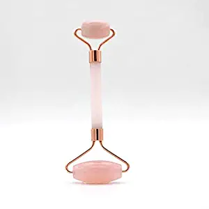 2 in 1 Jade Roller And Gua Sha Massager Set - Anti Aging Jade Roller - 100% Real Rose Quartz - Natural Facial Roller for Eye - Neck & Body-Pure Skin Healing Slimming Tool Therapy