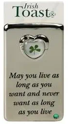 Shamrock Gift Company Irish Toast Four Leaf Clover Heart Magnet