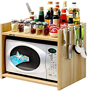 HYYK Kitchen Storage Rack Spice Cooker Shelf Floor Stand Microwave Oven Rack Multifunction (Color : A, Size : 54 40 45cm)