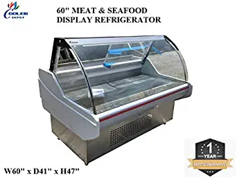 60" Meat Seafood Refrigerator Display Case Butcher Showcase - MC60