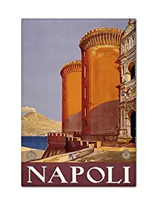 Naples Italy Napoli Advertising Poster Artwork Reproduction Artwork Fridge Magnet