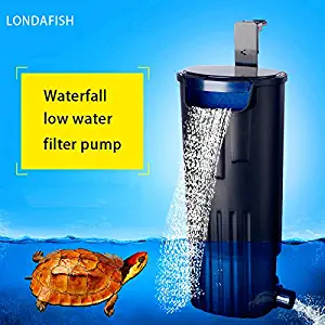 LONDAFISH Turtle Filter Water Submersible Filter for Turtle Tank/Aquarium 600L/H Filtration Low Water Level Filter