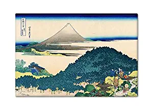 The Circular Pine Trees of Aoyama Hokusai Fridge Magnet