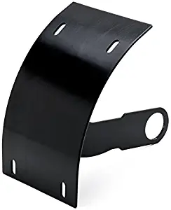 Krator SMI5050 Light (Motorcycle Curved Vertical Mount License Plate Holder Black Billet Tag 1" Axle)