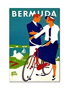 Bermuda Vintage Advertisement Poster Artwork Reproduction Fridge Magnet