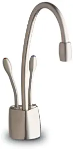 InSinkErator F-HC1100SN Indulge Contemporary Hot and Cold Water Dispenser Faucet, Satin Nickel (Renewed)