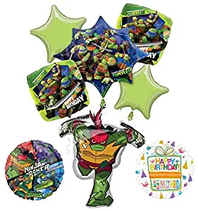Mayflower Products Teenage Mutant Ninja Turtles Birthday Party Supplies TMNT Raphael Balloon Bouquet Decorations