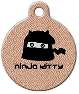 Ninja Kitty - Custom Pet ID Tag for Dogs and Cats - Dog Tag Art