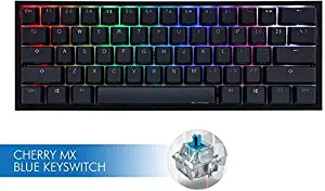 Ducky One 2 Mini RGB LED 60% Double Shot PBT Mechanical Keyboard (Cherry MX Blue)